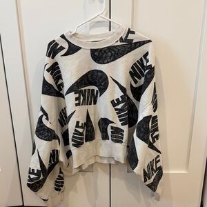 Nike Crewneck Sweatshirt with Black Logo Print